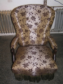 Starožitné křeslo - renovace plyš
